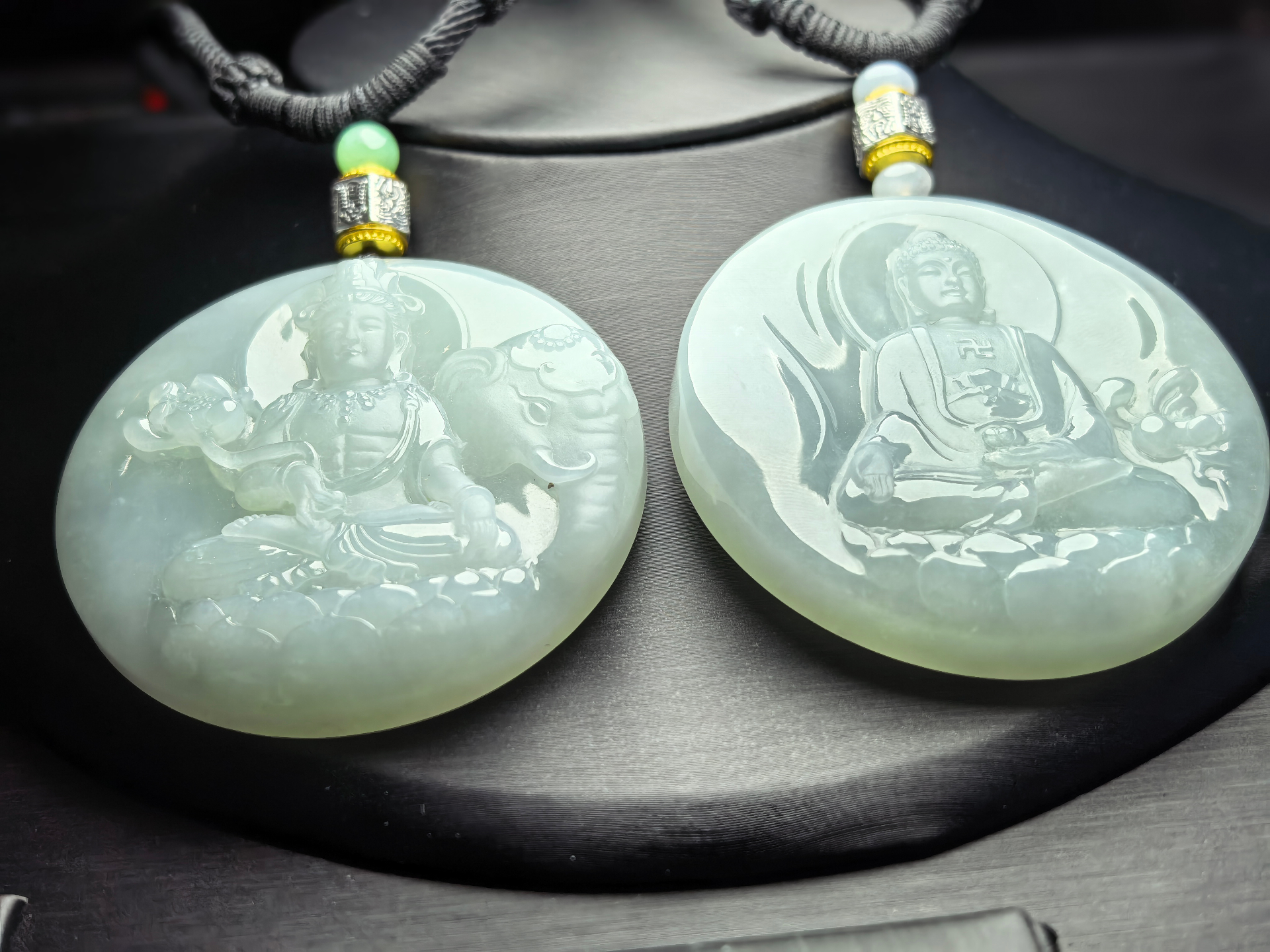 Carved Jadeite Pendants